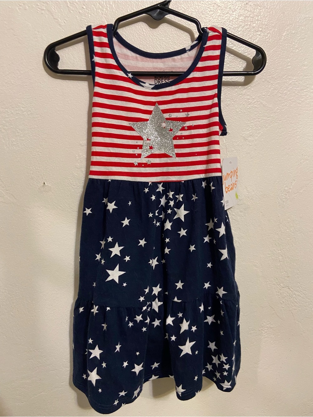 jumping beans Red White and Blue Striped Tank Dress size 18 Months
